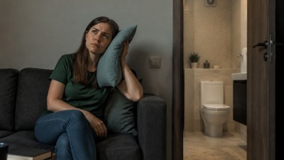Санузел соседа за стеной: слышно воду, бачок и вентилятор